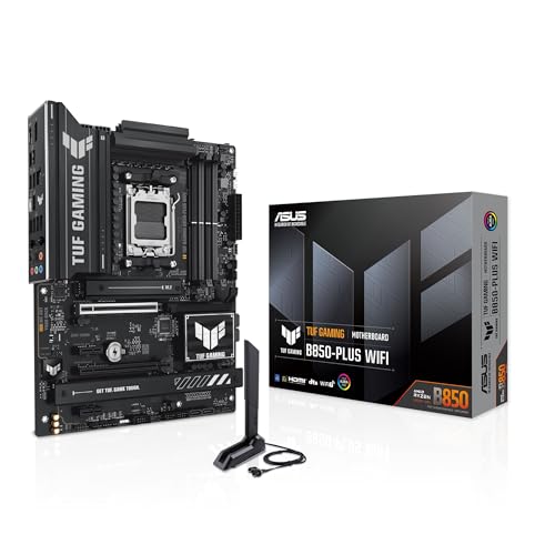 Asus Tuf Gaming B850-Plus Wifi, Scheda Madre Amd Atx, 14+2+1 Fasi Alimentazione, Slot Ddr5, Pcie 5.0 Ready, 3 Slot M.2, Wifi 7, Ethernet Realtek 2,5 G