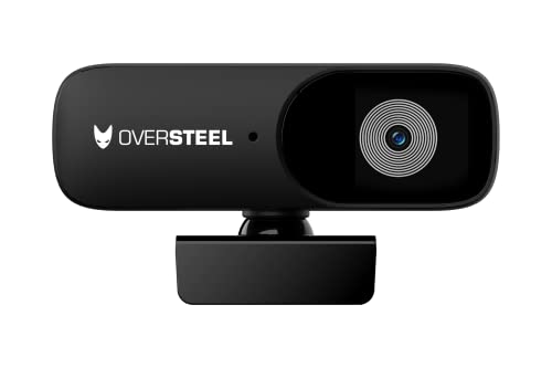 Oversteel - Bulat Webcam 1080P Full Hd Con Microfono, 30Fps, Usb 2.0, Riduzione Del Rumore, Videochiamata, Registrazione, Conferenza, Pc/Mac/Tablet/Ch