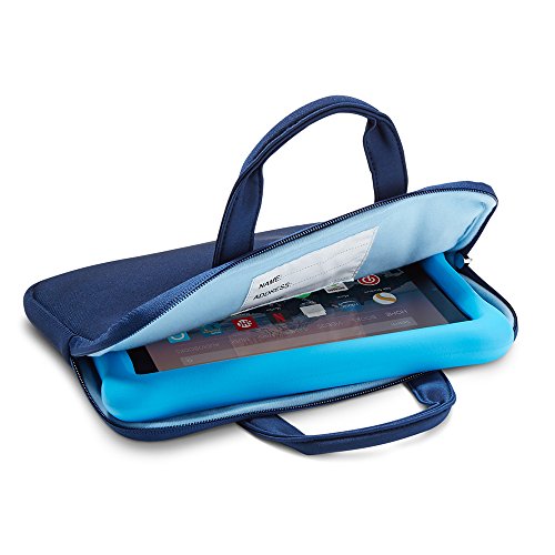 Nupro Custodia Con Cerniera Per Tablet Fire 7 Kids Edition, Blu Navy/Blu