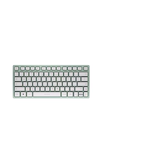 Cherry Kw 7100 Mini Bt, Tastiera Multidispositivo Compatta Con 3 Canali Bluetooth, Layout Per L'Unione Europea (Qwerty), Design Piatto, Con Custodia D