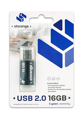 Storange Clé Usb 16 Go 2.0 Basic Noire
