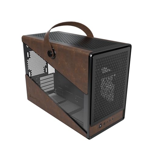 Montech Heritage Matx, Chassis Da Gioco Compatto In Pelle Con Fattore Di Forma Micro Con Design Della Maniglia Firmato, Supporta Gpu Rtx Serie 40, Atx