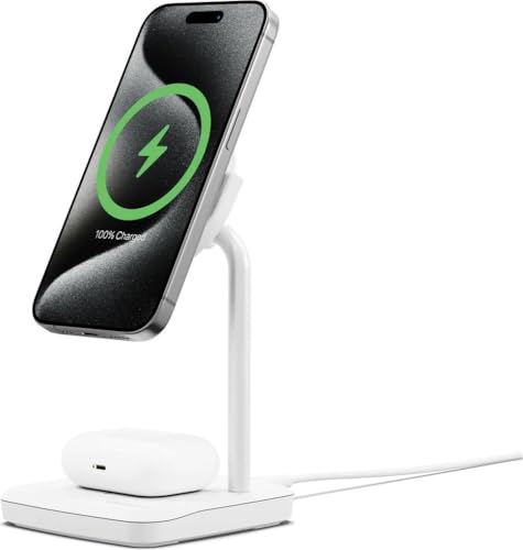 Chargebase Stazione Di Ricarica Wireless Magnetica 3 In 1, Wc Bianco, Compatibile Qi2