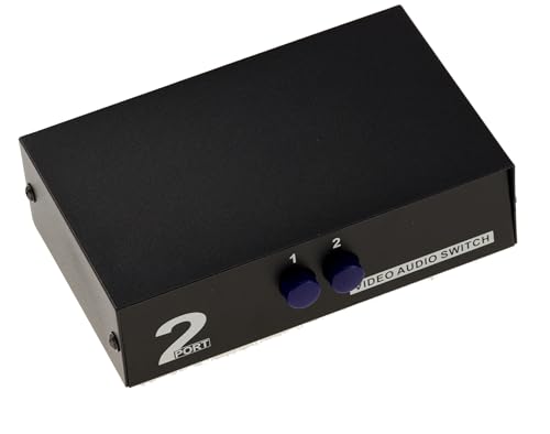 Kalea-Informatique Scatola Splitter Audio Video Di Tipo Rca Per Instradare 1 Ingresso A 2 Uscite O 2 Ingressi A 1 Uscita