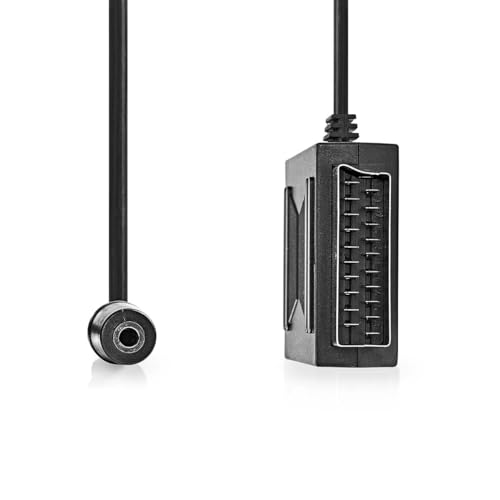 Nedis Scart - Cavo Scart Maschio - Presa Scart/Presa 3,5 Mm - Nichelato - 480P - 0,20 M - Rotondo - Pvc - Nero - Scatola