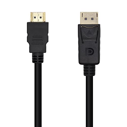 Aisens Cable Conversor A125-0460/ Displayport Macho Hdmi Macho/ 3M/ Negro
