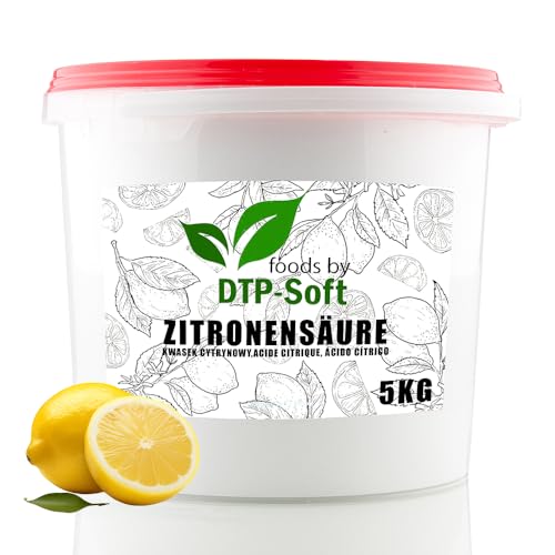 Acido Citrico Di Alta Qualità In Secchio | Acido Citrico In Secchio | Acido Citrico In Polvere Per Contatto Alimentare E330 Top (5 Kg)