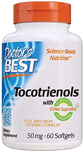 I Migliori Tocotrienoli Con Tocomin Suprabio, 50 Mg, 60 Gel Morbidi Di Doctors Best (Confezione Da 2)