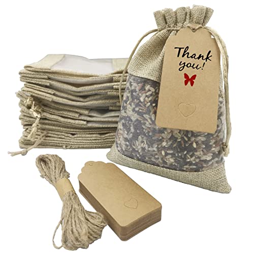 Dugyirs 30 Pezzi Sacchetti Di Tela Da Imballaggio Sacchetti Regalo Di Sacco Con Coulisse 13Cmx18Cm Piccolo Sacchetti Regalo Per Bomboniere Borse Per G