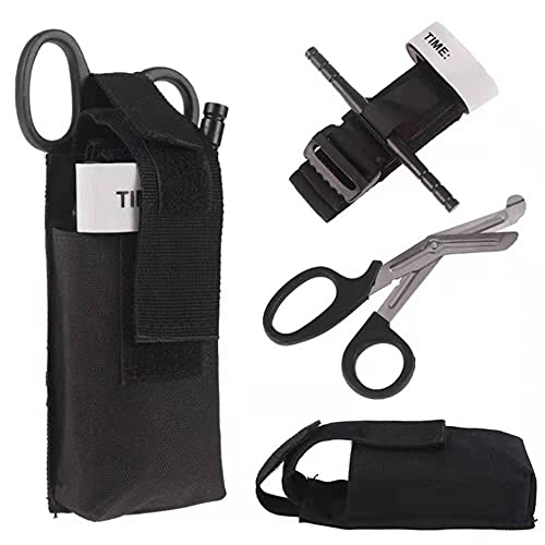 Feloyal Torniquete & Bolsa Tactico & Emt Tijeras Medicas Táctica Accesorios Kit De Emergencia De Caza Y Senderismo, Para Exteriores Emergencias Graves
