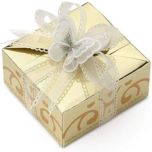 Hervit Art.27942 Box Carat Gold 11X11X5,5Cm Farfalla
