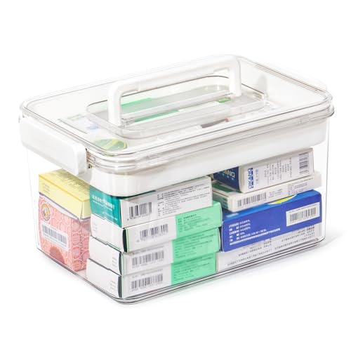 Theo&Cleo Contenitore Per Medicinali, Scatola Per Medicinali Di Grandi Dimensioni, Scatola Per Medicinali, Scatola Per Armadietto Dei Medicinali, Scat