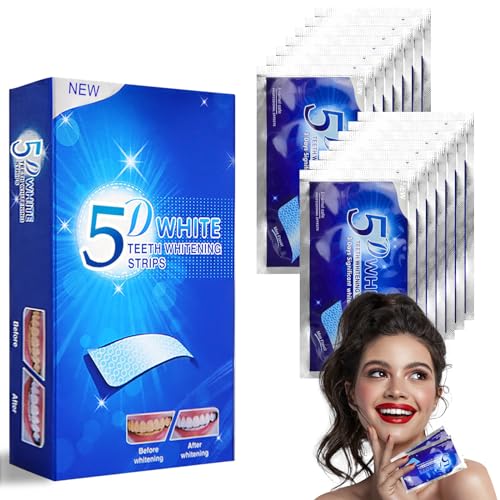 28 Strisce Sbiancanti Denti, Sbiancante Denti Professionale Per 14 Sedute,Rapida E Delicata La Pulizia Dei Denti, Un Sorriso Luminoso In Tutto Comfort