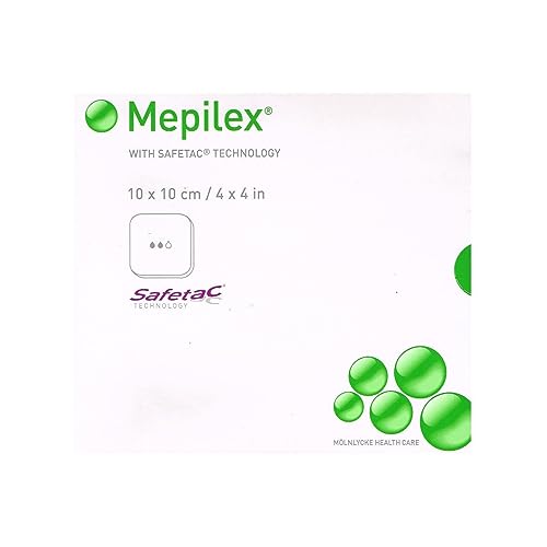 Molnlycke Mepilex Medicazione Hydro Cellulare, 10 X 10 Cm, Confezione Da 5