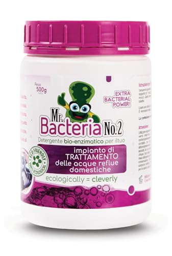Mr. Bacteria No.2 Attivatore Bio-Enzimatico Per Fosse Imhoff, Fosse Biologiche, Per Impianto Di Trattamento Delle Acque Reflue Domestiche, Spurgo Biol