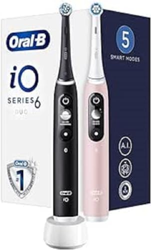 Electric Toothbrush Io6 Series Duo Pack Black/Pink Sand Extra Handle 2 Pz