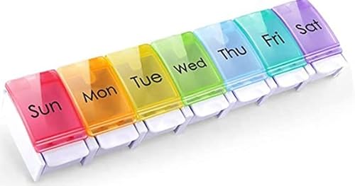 Ved Pill Boxes Boîte De Rangement Portable Organiseur Hebdomadaire De 7 Jours Pour Contenir Des Vitamines, Boîte De Rangement Pour Médicaments Pour Vi