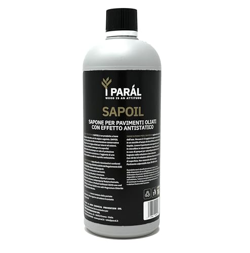 Detergente Parquet Oliato Paral - Sapoil Pulizia Parquet Professionale Oliati - Detergente Per Lavapavimenti In Legno Interno Ed Esterno - Proteggi Pa