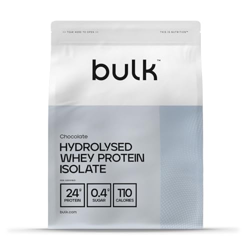 Bulk Proteine Isolate Del Siero Del Latte Idrolizzato, Frullato Proteico, Cioccolato, 500G, 16 Porzioni