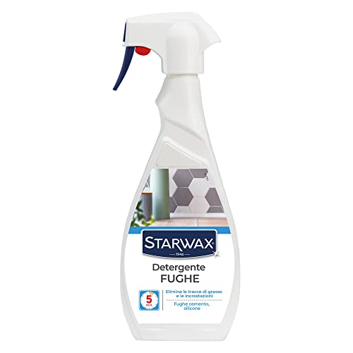 Starwax - Detergente Fughe - Elimina Le Tracce Di Grasso E Calcare - Formula Con Candeggina - Azione Rapida - Spruzzatore Pratico - Prodotto In Franci