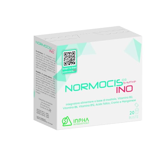 Normocis Ino©® Metabolismo Omocisteina – Pcos- Con Acido Folico, Vitamine B12,Myo-Inositolo, Cromo E Manganese -Integratore Senza Glutine Naturalmente