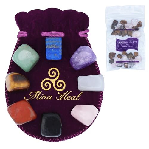 Pietre Chakra Naturali Di Cristallo Curative Per La Terapia Di Cristallo, La Guarigione Dei Chakra, La Meditazione (8 Pezzi Di Pietre Chakra)
