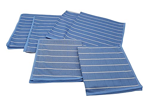 Aqua Laser Set Di 6 Panni In Microfibra Di Bambù (Blu)