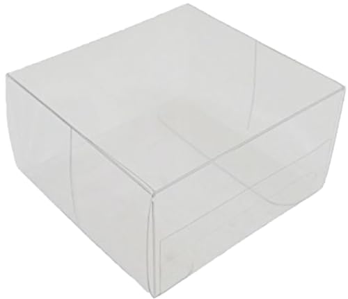 Puntocasastore Scatole Bomboniere Pieghevoli Trasparenti Pet Pvc Confezione Regalo Contenitore Portaconfetti Plastica Astuccio Cono Cofanetto Baule Mu