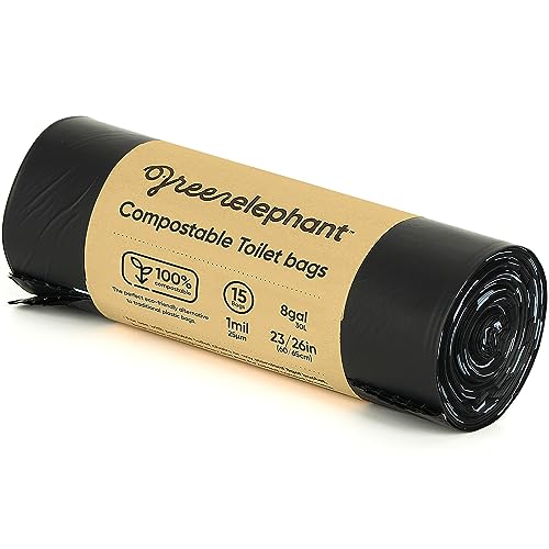 Green Elephant Sacchetti Igienici Da Campeggio, 15 Sacchetti Igienici Portatili, Sacchetti Igienici Per Portaloo, Sacchetti Igienici Per Compost, Sacc