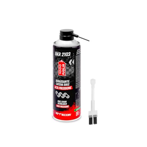 Errecom 1000 Miglia Bkr 2103 Spray Sgrassante Catena E Gruppo Pignoni Per Bici E Moto Ad Alta Pressione + Pennello A Setole Dure Utilizzabile Anche Co