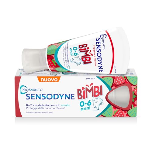 Sensodyne Prosmalto Bimbi, Dentifricio Quotidiano Per Bambini 0-6 Anni, Rafforza Delicatamente Lo Smalto E Protegge Dalla Carie Per 24 Ore, Aroma Natu