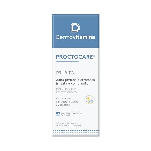 Dermovitamina Proctocare Prurito Anale - Crema Lenitiva Per Prurito E Irritazioni - Sollievo Da Arrossamenti E Fastidi Intimi - Con Estratto Di Avena 