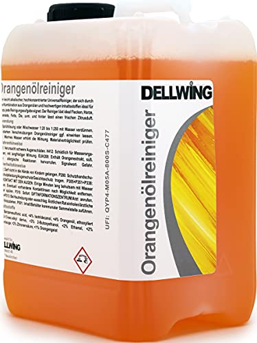 Dellwing Pulitore Concentrato All'Olio D'Arancia 2,5 L – Pulitore Concentrato All'Arancia/Pulitore Universale Di Alta Qualità Con Aroma Di Limone Cont