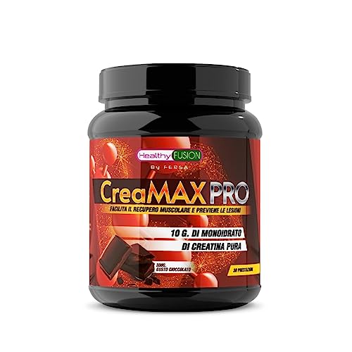 Healthy Fusion Creatina 100%| Creatina Pura Microfiltrata + Vitamina B6 | Migliora La Resistenza Fisica | Crescita Muscolare | Migliora La Concentrazi