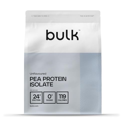 Bulk Proteine Isolate Di Piselli, Frullato Proteico Vegano, Non Aromatizzato, 500G, 16 Porzioni