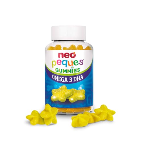 Neo Peques Omega 3 Dha - Orsetti Gommose Vitaminici Per Bambini Dai 3 Anni - 30 Compresse (1 Mese) - 100% Naturali - La Gomma Contiene Colina, Vitamin