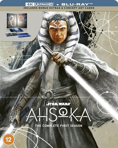 Star Wars Ahsoka Season 1 4K Uhd + Blu Ray Steelbook (Disney+ Original) (Includes Artcards) [Blu-Ray] [Region Free]