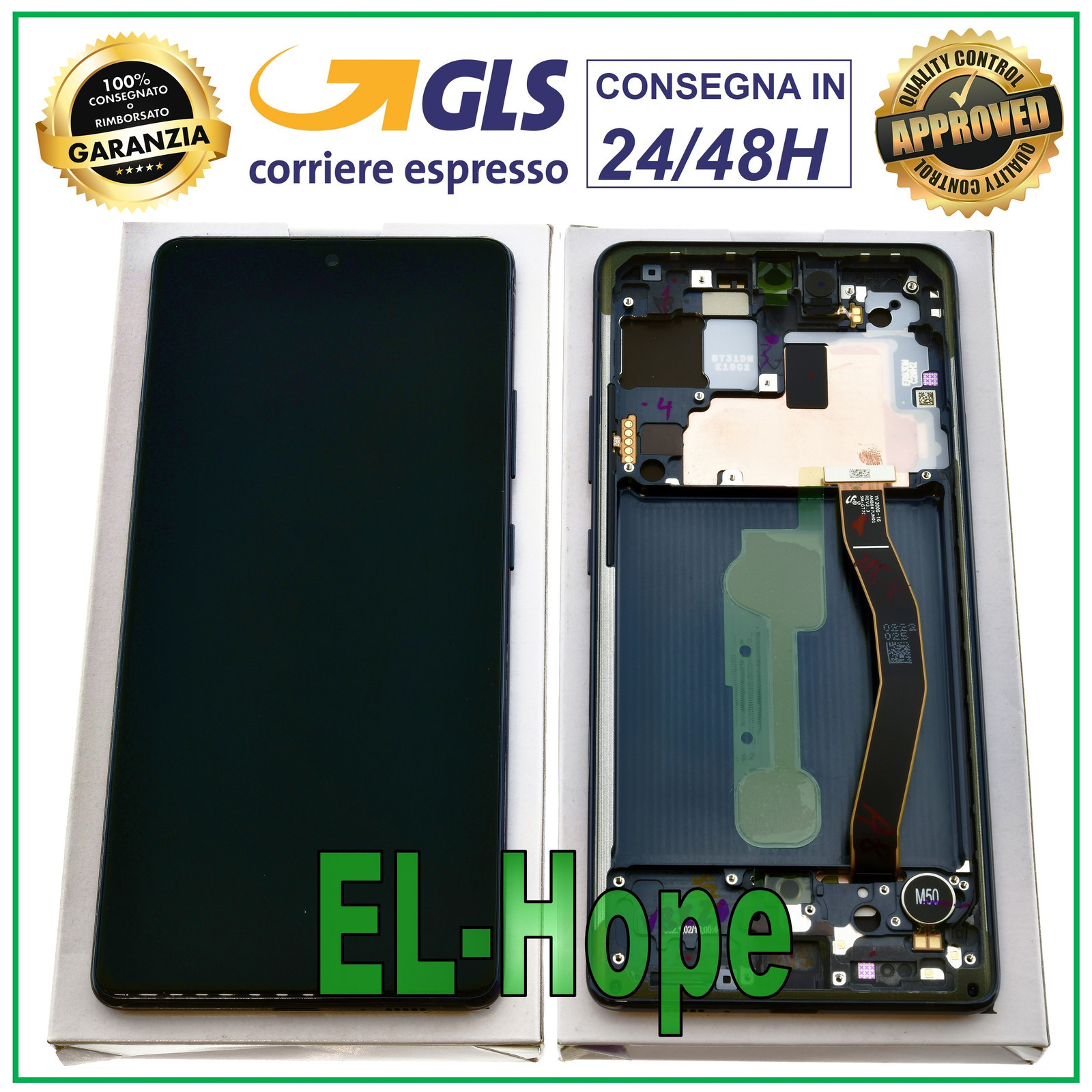 DISPLAY LCD ORIGINALE SAMSUNG GALAXY S10 LITE SM-G770 SM-G770F TOUCH SCREEN NERO