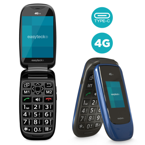 EASYTECK F500 3.3" 4G VoLTE FOLD BLUE DUAL°