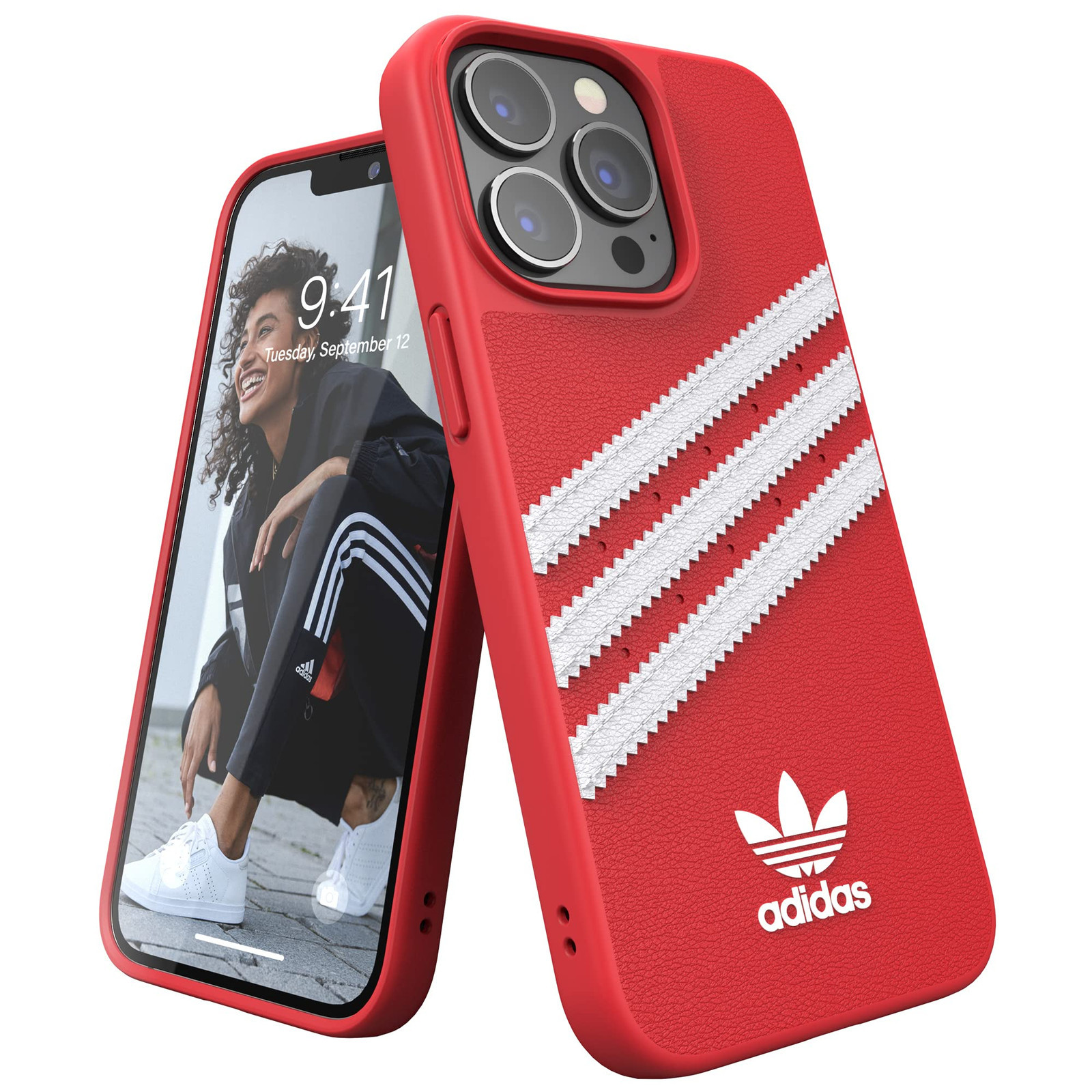 adidas Custodia progettata per iPhone 13 Pro 6.1, custodia testata, bordi rialza