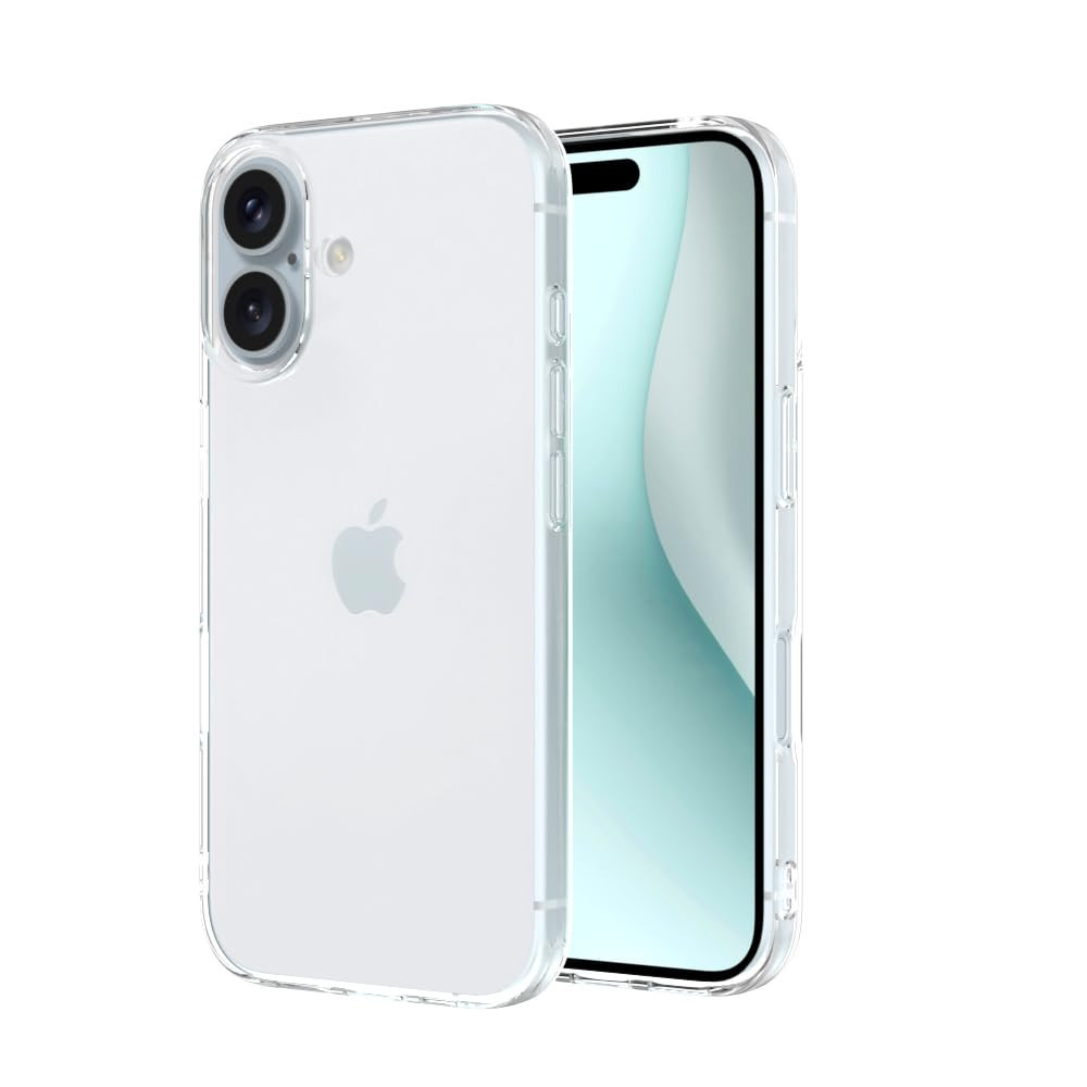 Captor Cover Trasparente per Apple iPhone 16, Custodia TPU in Silicone (S6p)