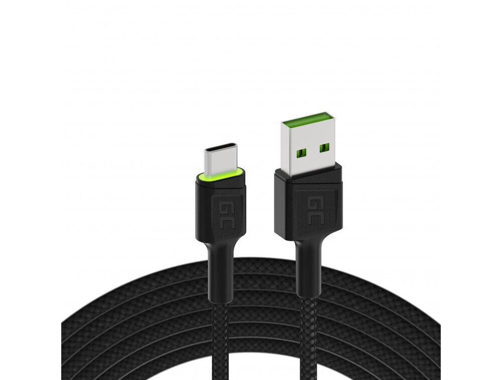 Cable Green Cell Ray USB Cable - USB-C 200cm with green LED backlight and suppor