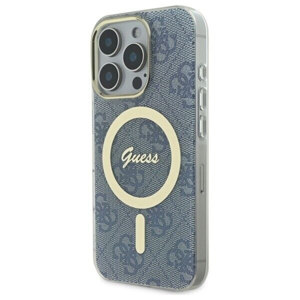 Custodia rigida Guess per Apple iPhone 16 Pro 6.3 - blu