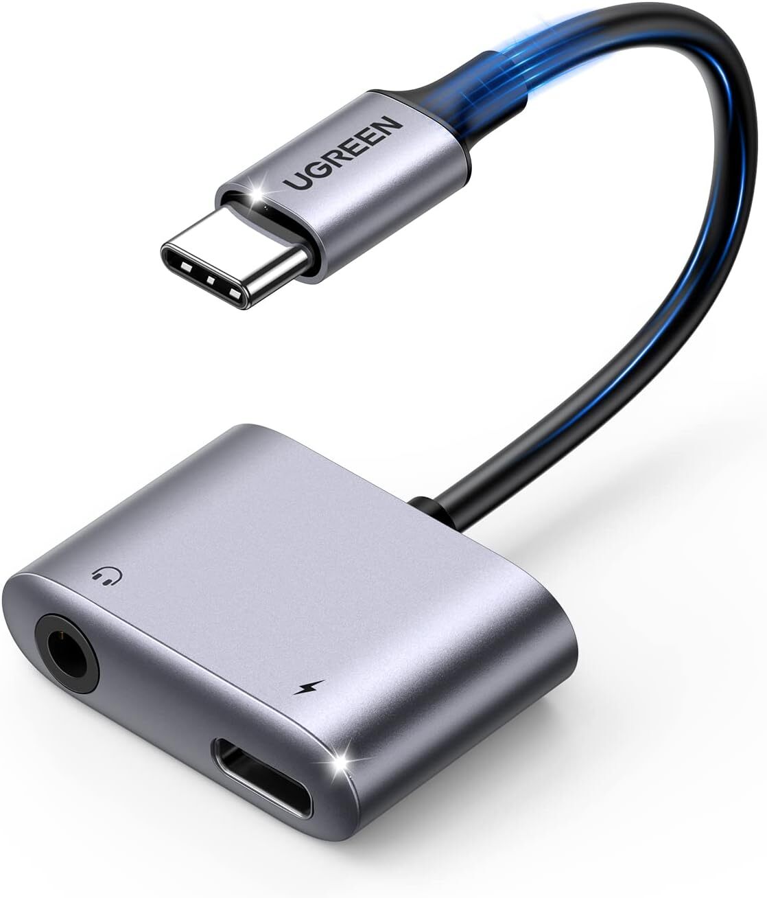 UGREEN Adattatore USB C a Jack 3.5mm PD 30W 2 in 1 con DAC Chip Adattatore...