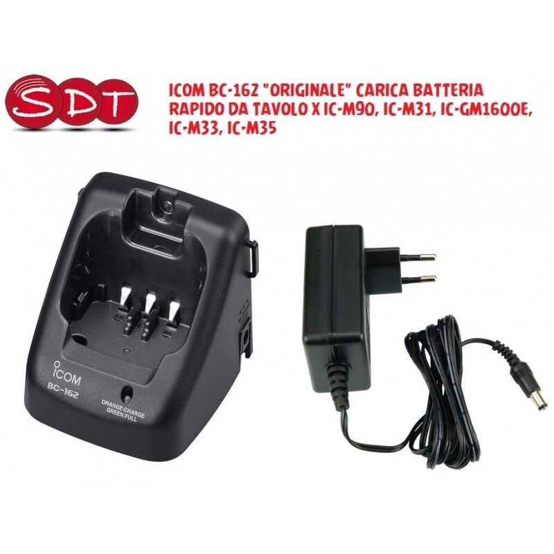 ICOM BC-162 "ORIGINALE" CARICA BATTERIA RAPIDO DA TAVOLO X IC-M90, IC-M31, IC-GM