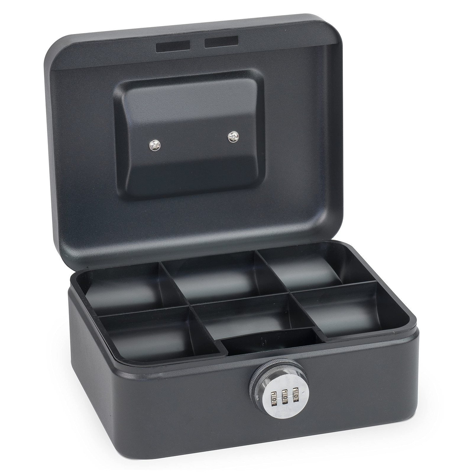 Sax Cash Box with Combination Lock, Extra Strong Lock, 20 x 16 x 9 cm, Medium, B