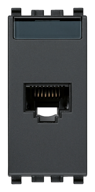 VIMAR 20339.4  -  Presa RJ45 Netsafe Cat5e UTP 110 grigio 1 modulo