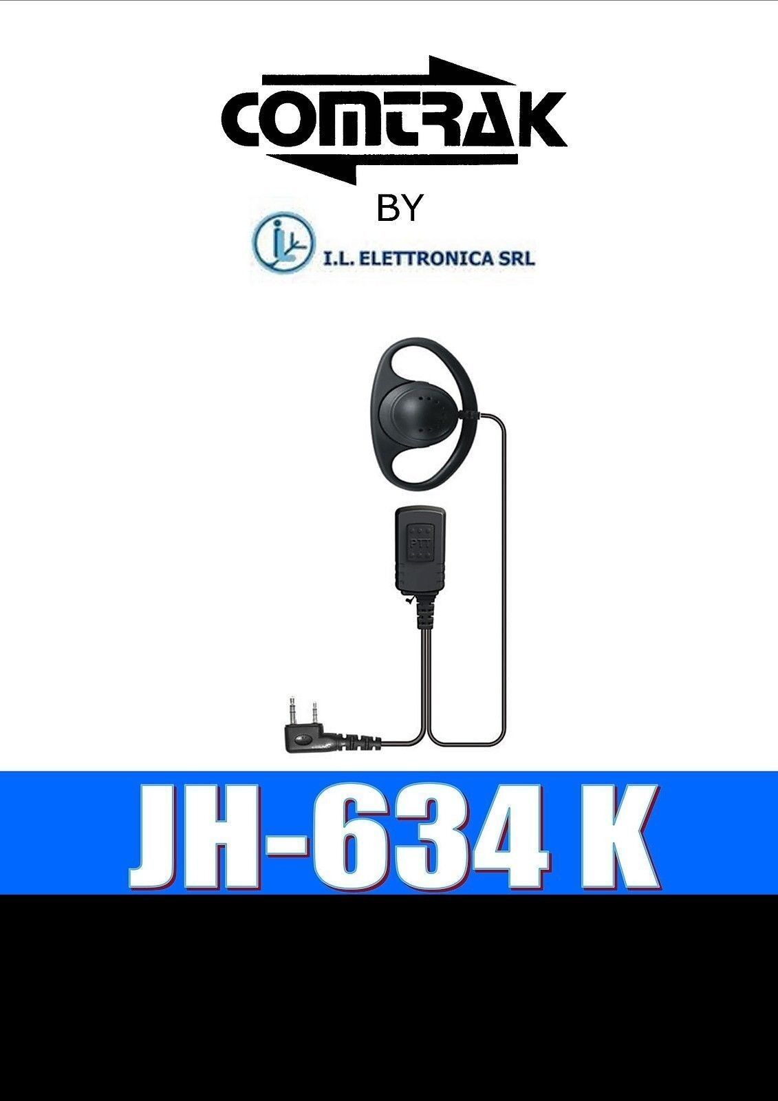 JH-634 K AURICOLARE/MICROFONO CON PTT STAGNO TIPO KENWOOD/BAOFENG/WOUXUN 333031