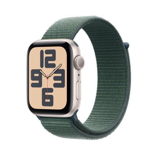 Apple Watch SE 44mm GPS Cassa in alluminio galassia con Sport Loop verde lago
