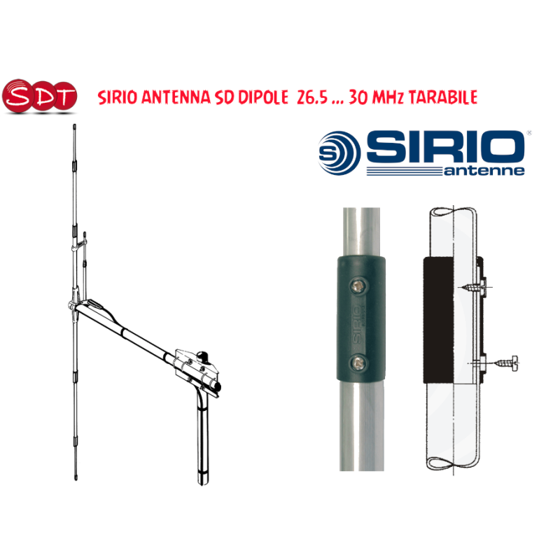 SIRIO SD-DIPOLE ANTENNA 26.5 ... 30 MHz TARABILE